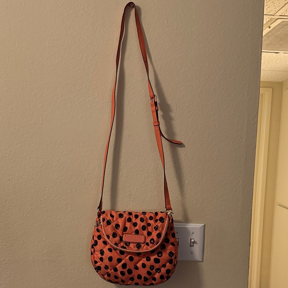 Marc Jacobs Orange and Black Polka Dot Crossbody Bag